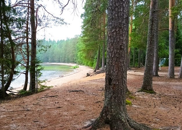 Helvetinjärvi rahvuspark Heinälahti telkimisala